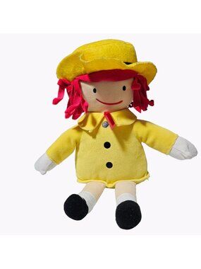 Kohls Cares Madeline 12 inch Plush Doll Yellow Dress Hat Red Hair Stuffed Animal
